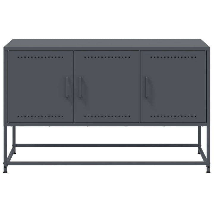 tv-bord 100,5x39x60,5 cm stål antracitgrå