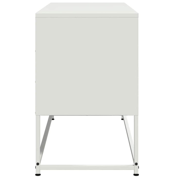tv-bord 100,5x39x60,5 cm stål hvid