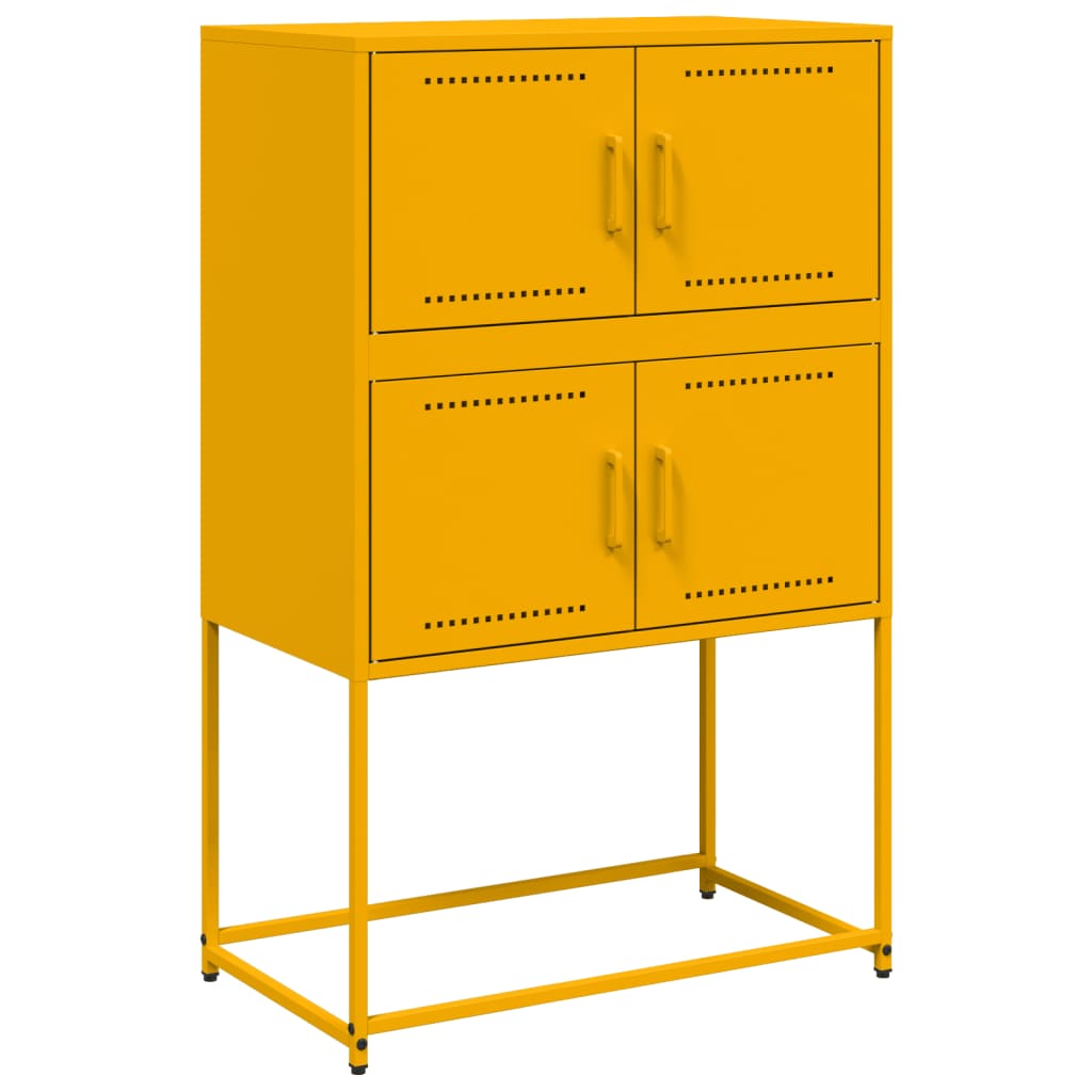 skab 68,5x38,5x107 cm stål sennepsgul