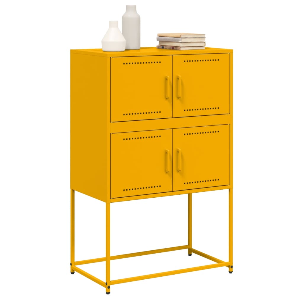 skab 68,5x38,5x107 cm stål sennepsgul