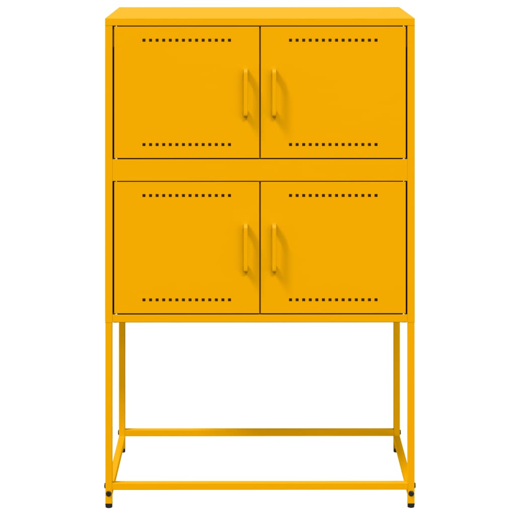 skab 68,5x38,5x107 cm stål sennepsgul