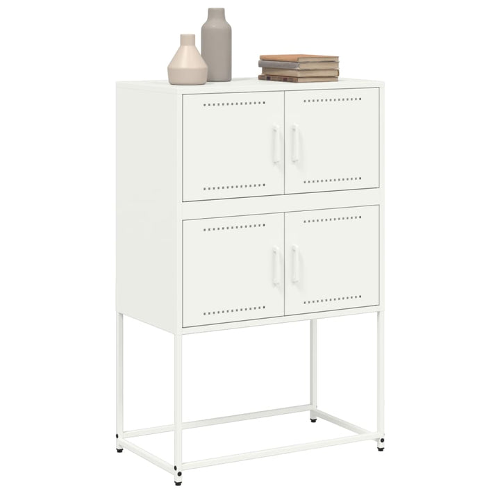 skænk 68,5x38,5x107 cm stål lyserød