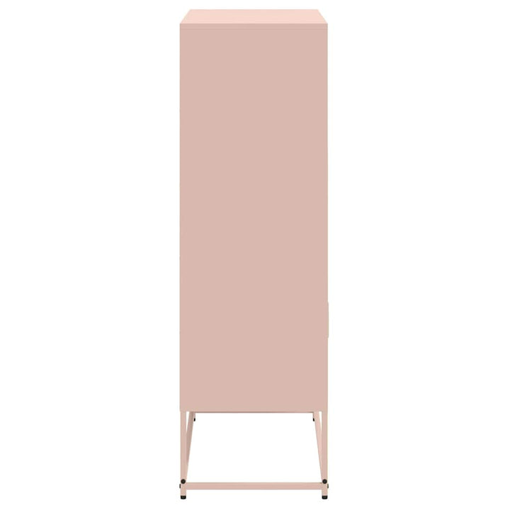 skab 68,5x38,5x123,5 cm stål lyserød