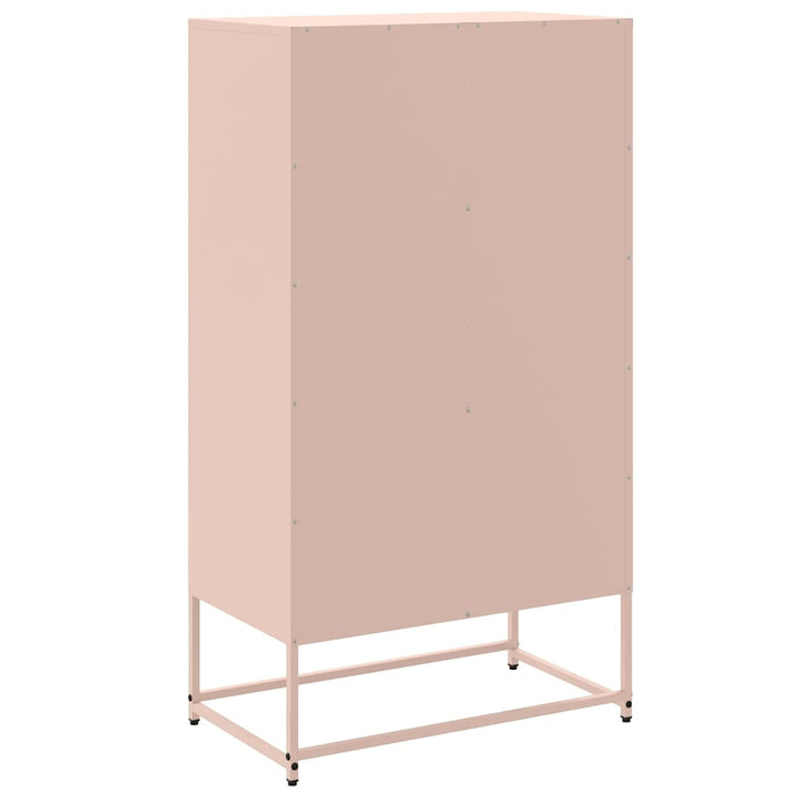 skab 68,5x38,5x123,5 cm stål lyserød