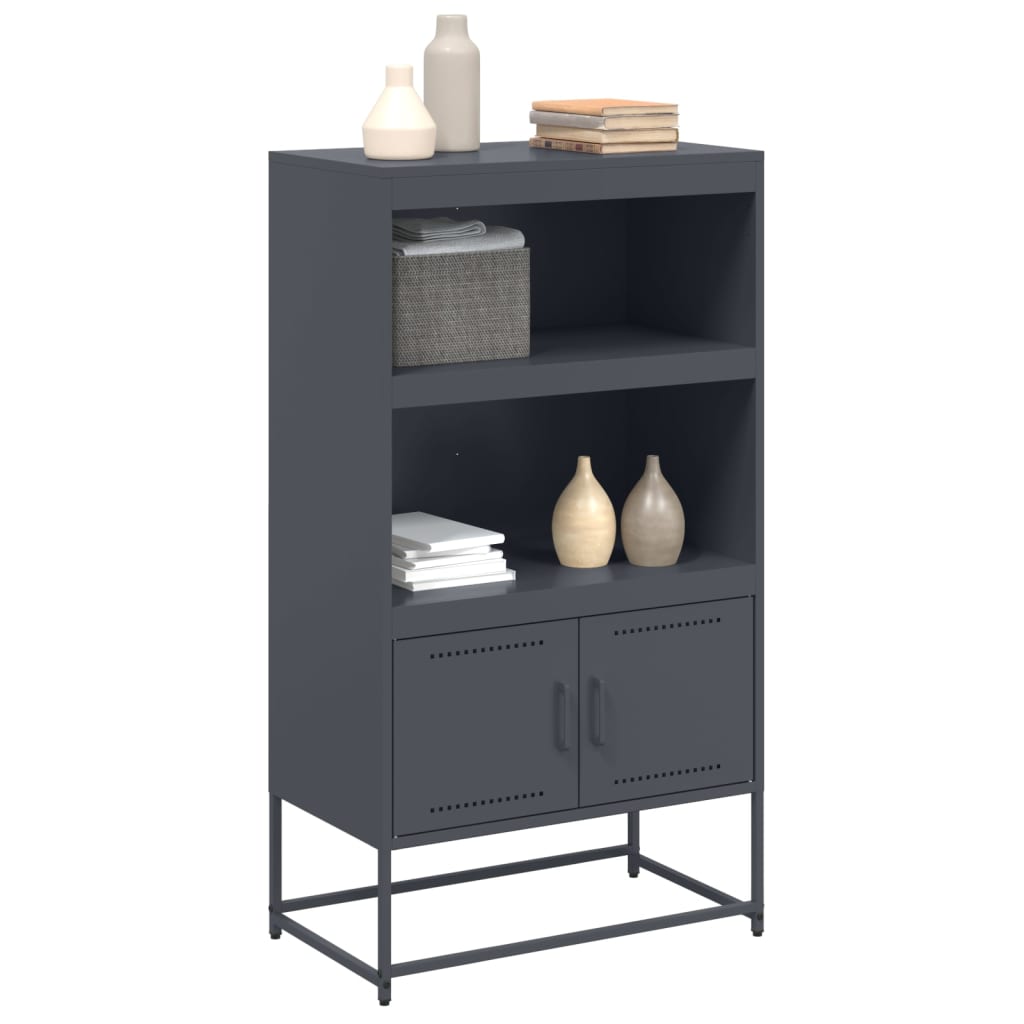 skab 68,5x38,5x123,5 cm stål antracitgrå