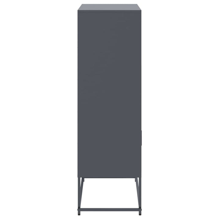 skab 68,5x38,5x123,5 cm stål antracitgrå
