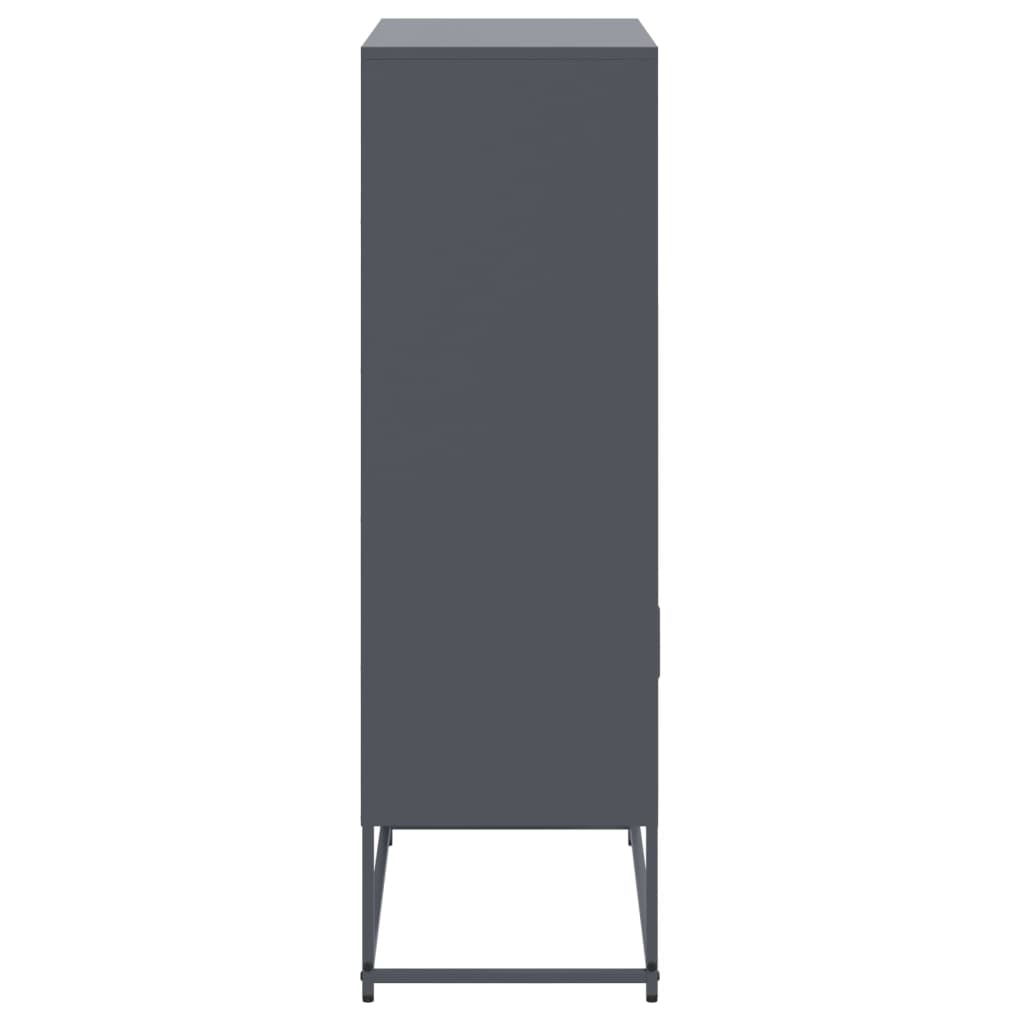skab 68,5x38,5x123,5 cm stål antracitgrå