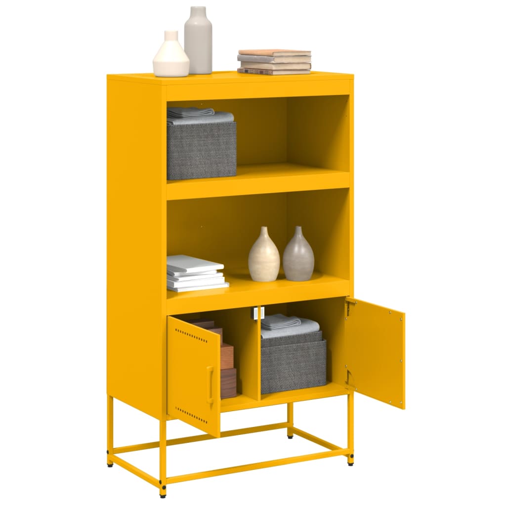 skab 68,5x38,5x123,5 cm stål sennepsgul