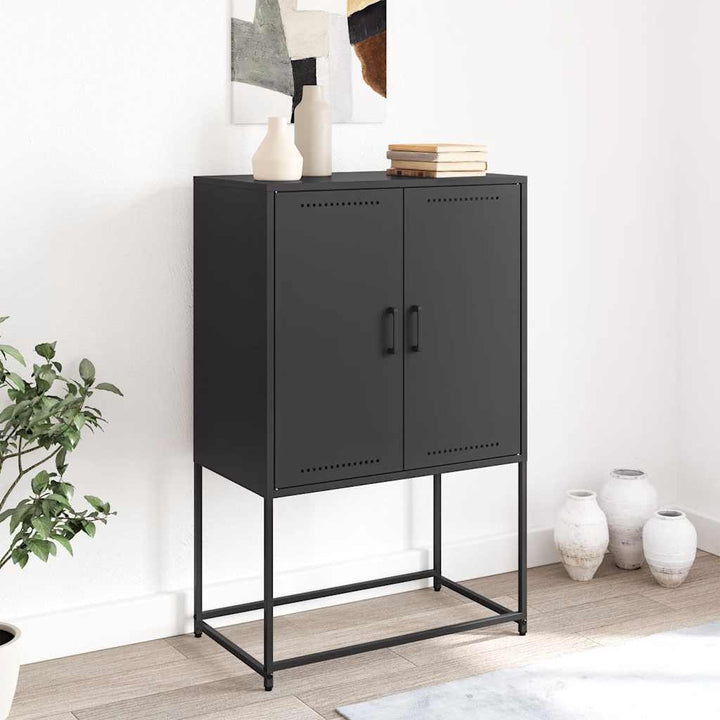skab 68,5x38,5x107 cm stål sort