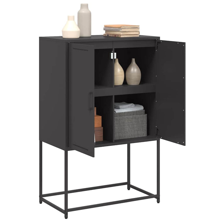 skab 68,5x38,5x107 cm stål sort
