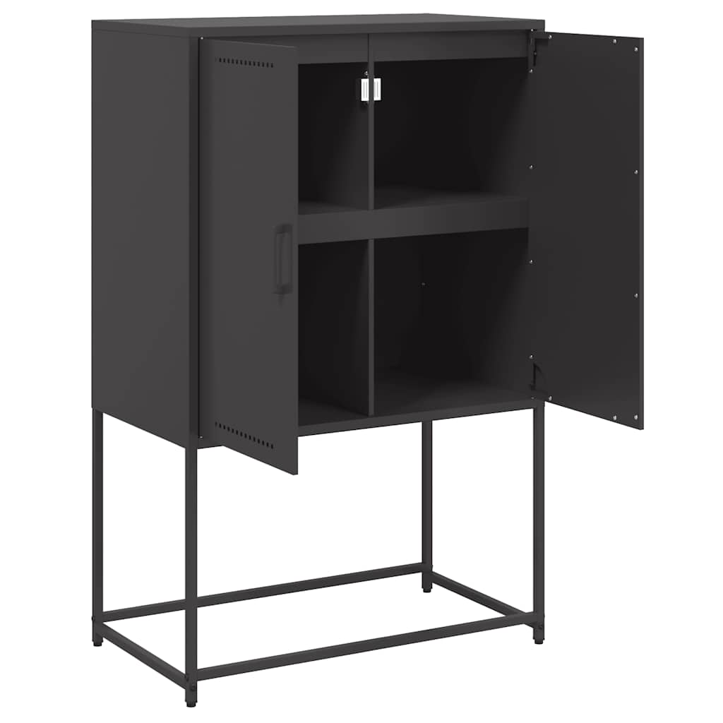 skab 68,5x38,5x107 cm stål sort