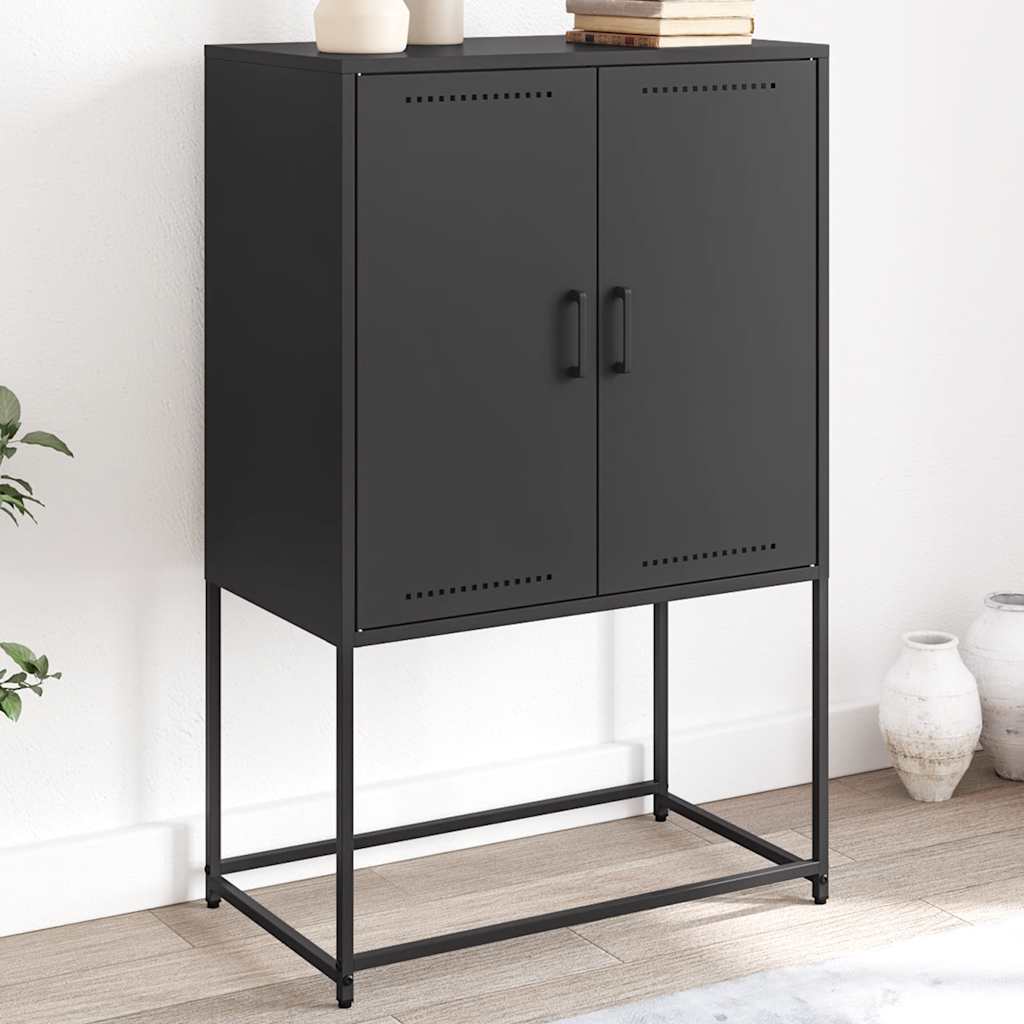 skab 68,5x38,5x107 cm stål sort