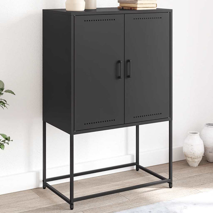 skab 68,5x38,5x107 cm stål sort