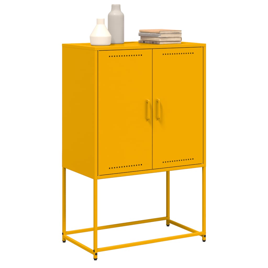 skab 68,5x38,5x107 cm stål sennepsgul