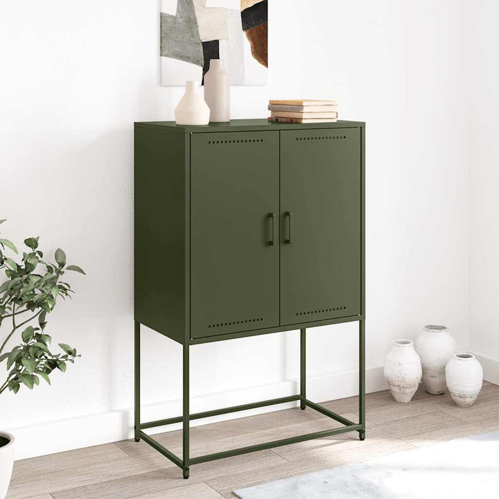 skab 68,5x38,5x107 cm stål olivengrøn