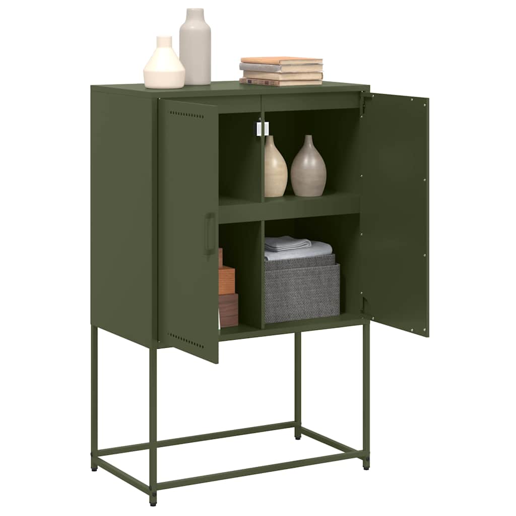 skab 68,5x38,5x107 cm stål olivengrøn