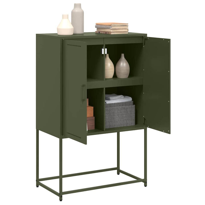 skab 68,5x38,5x107 cm stål olivengrøn