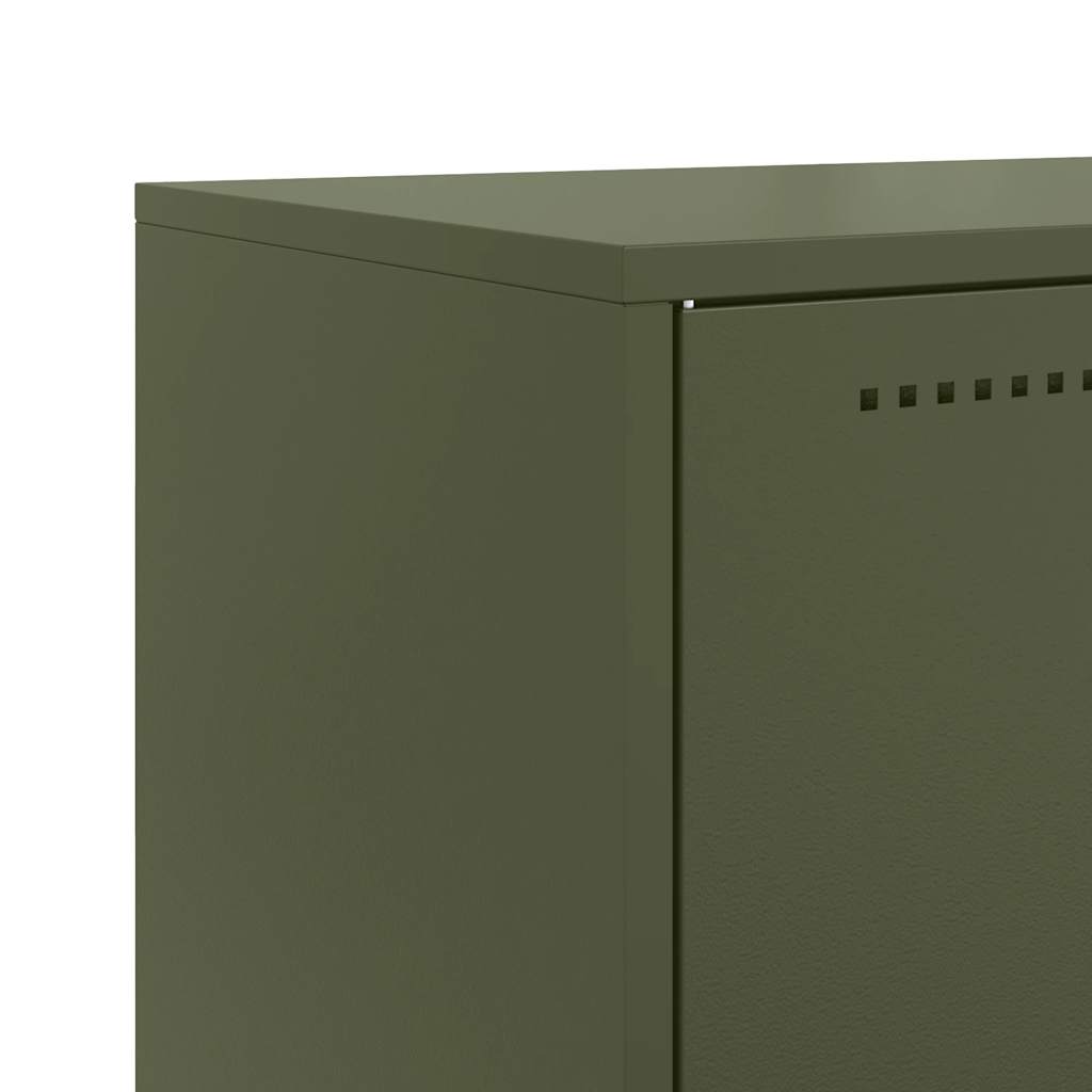 skab 68,5x38,5x107 cm stål olivengrøn