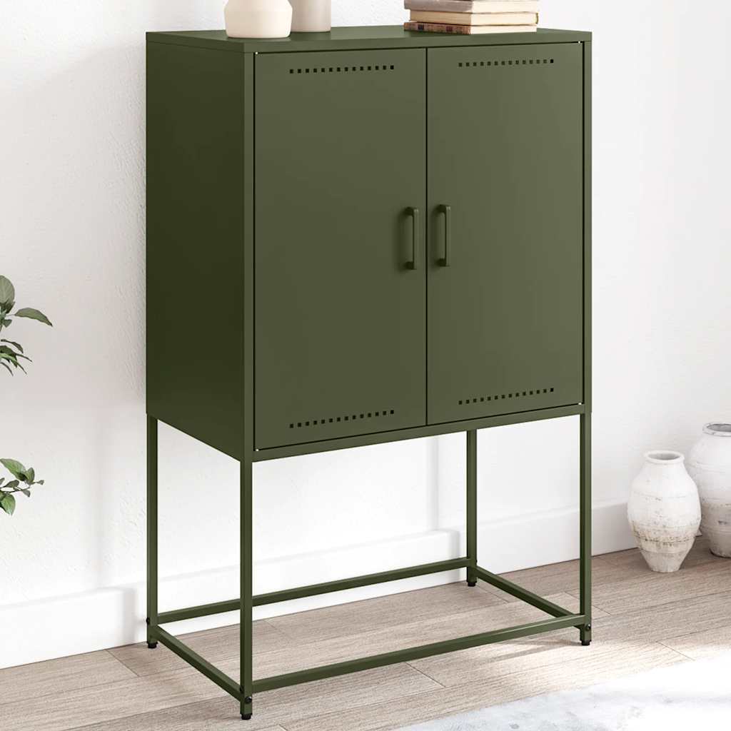 skab 68,5x38,5x107 cm stål olivengrøn