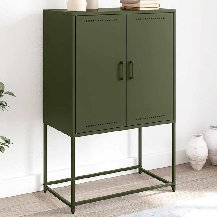 skab 68,5x38,5x107 cm stål olivengrøn