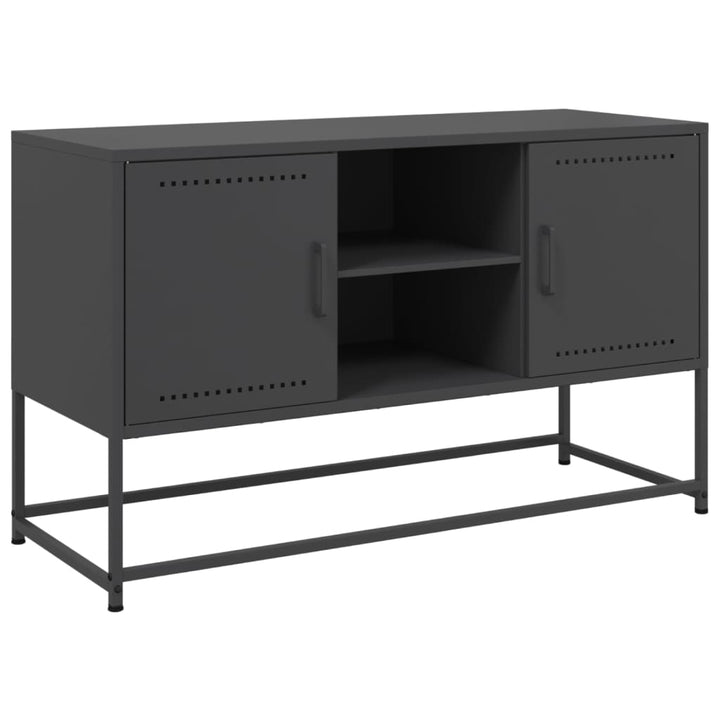tv-bord 100,5x39x60,5 cm stål sort