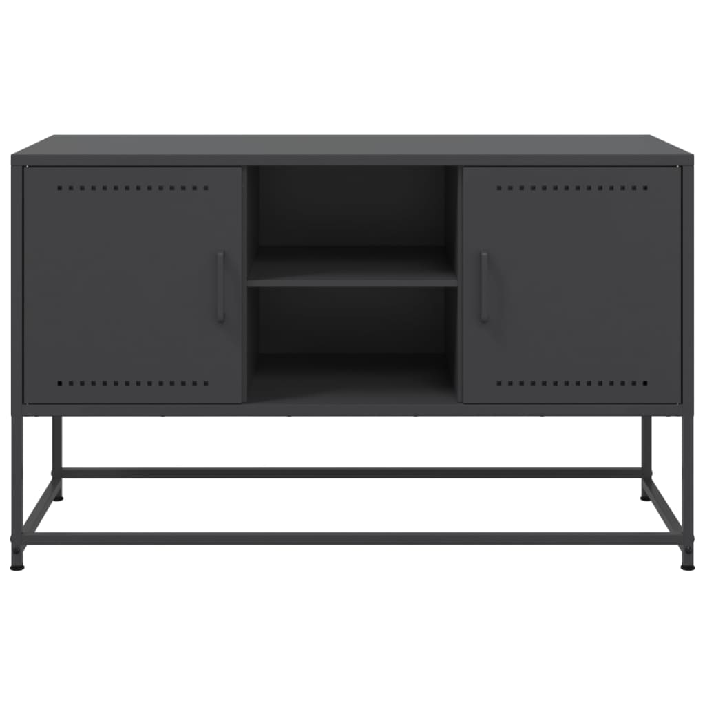 tv-bord 100,5x39x60,5 cm stål sort