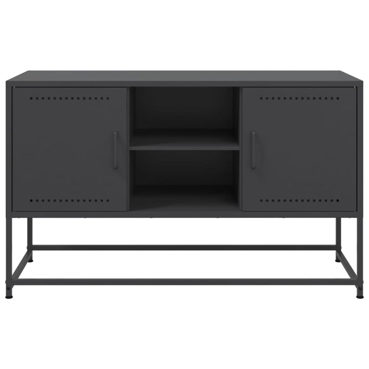 tv-bord 100,5x39x60,5 cm stål sort