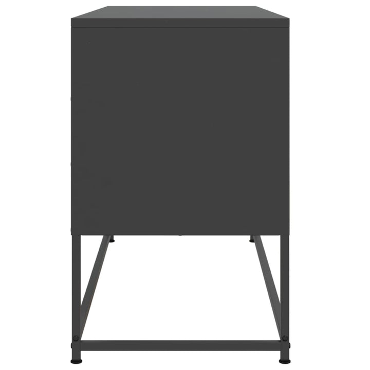 tv-bord 100,5x39x60,5 cm stål sort