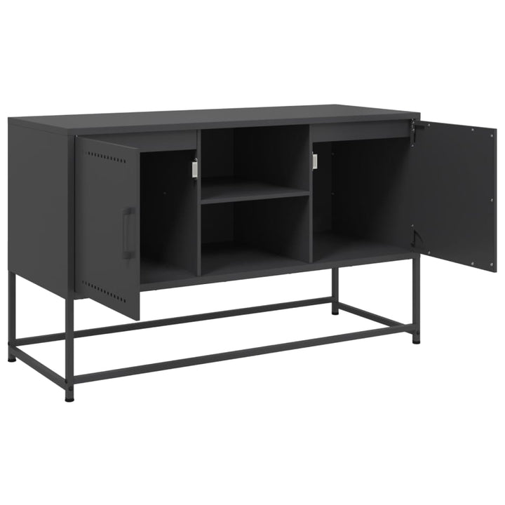 tv-bord 100,5x39x60,5 cm stål sort