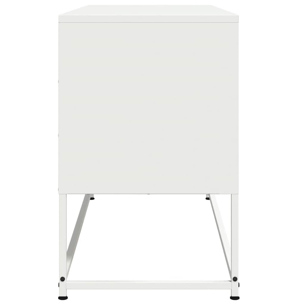tv-bord 100,5x39x60,5 cm stål hvid