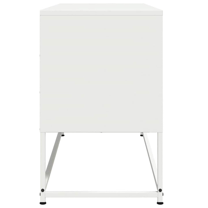 tv-bord 100,5x39x60,5 cm stål hvid
