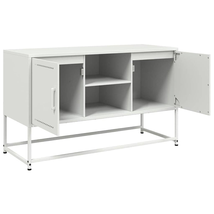 tv-bord 100,5x39x60,5 cm stål hvid