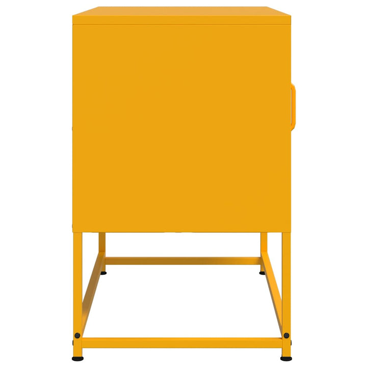 tv-bord 68x39x60,5 cm stål sennepsgul