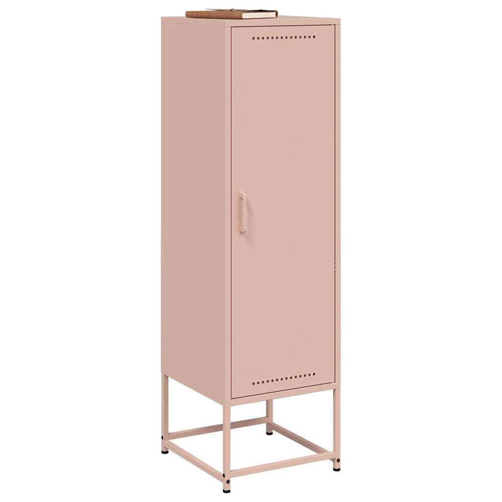 skab 36x39x123 cm stål lyserød