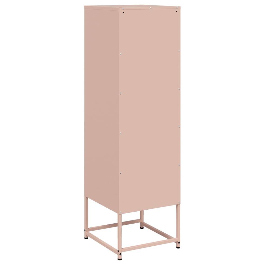 skab 36x39x123 cm stål lyserød