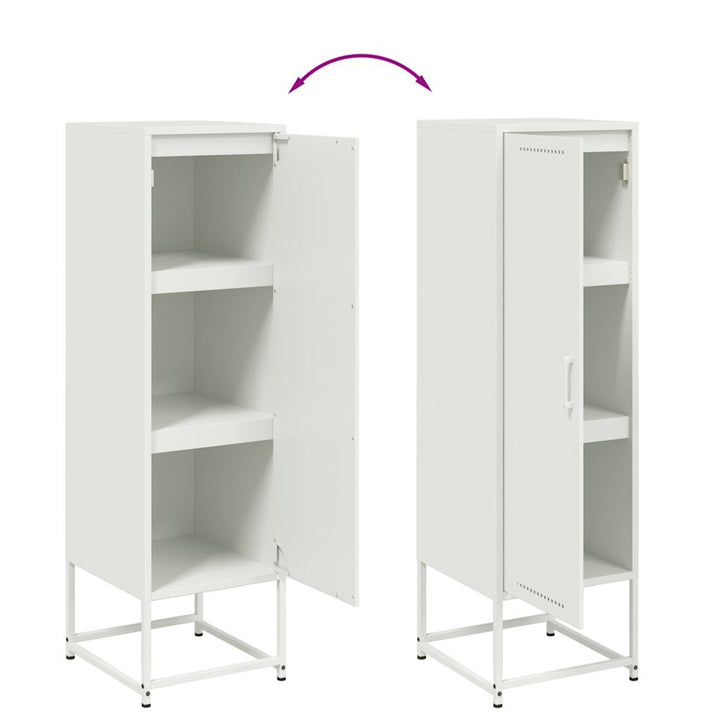 skab 36x39x123 cm stål hvid