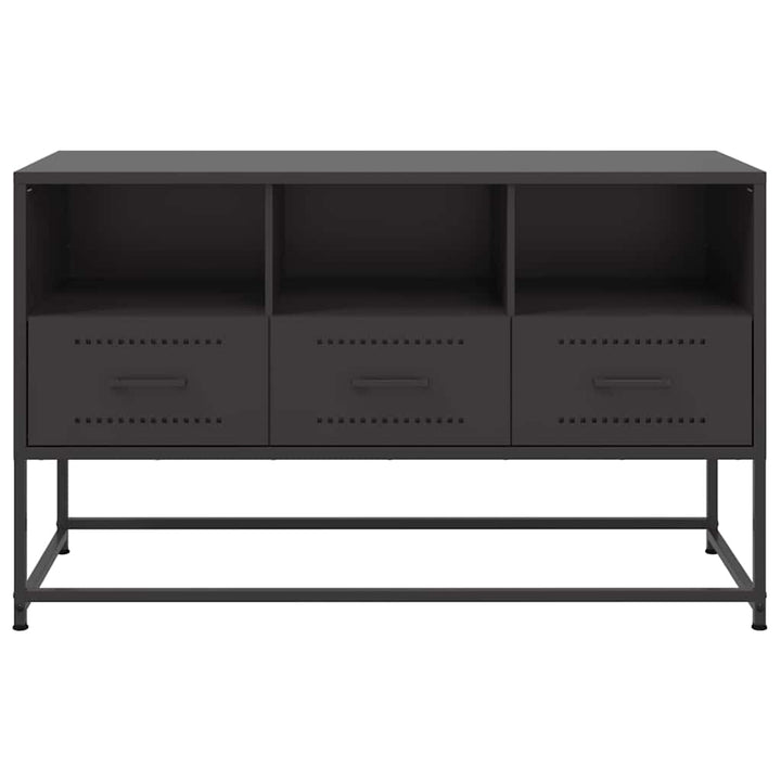 tv-bord 100,5x39x60,5 cm stål sort