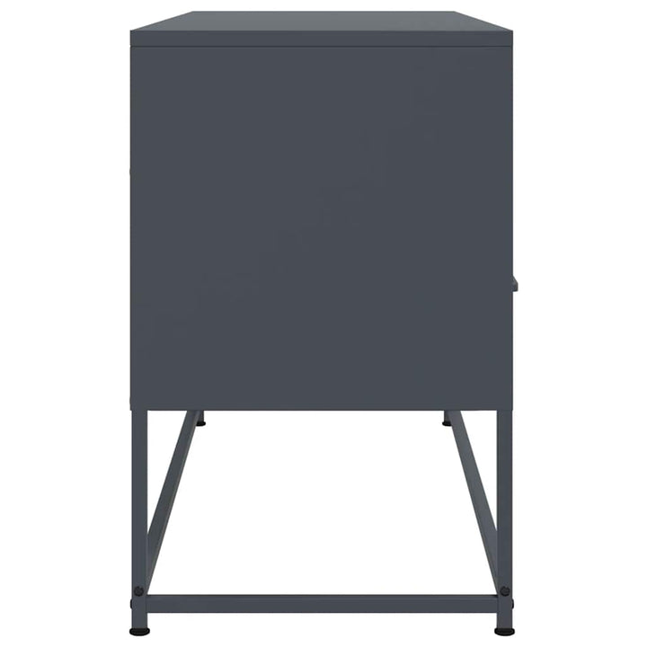 tv-bord 100,5x39x60,5 cm stål antracitgrå