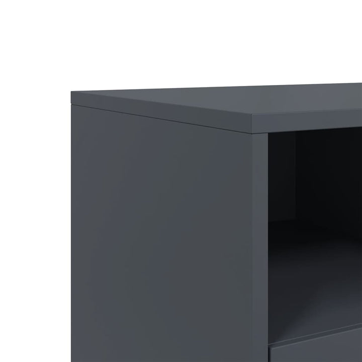 tv-bord 100,5x39x60,5 cm stål antracitgrå