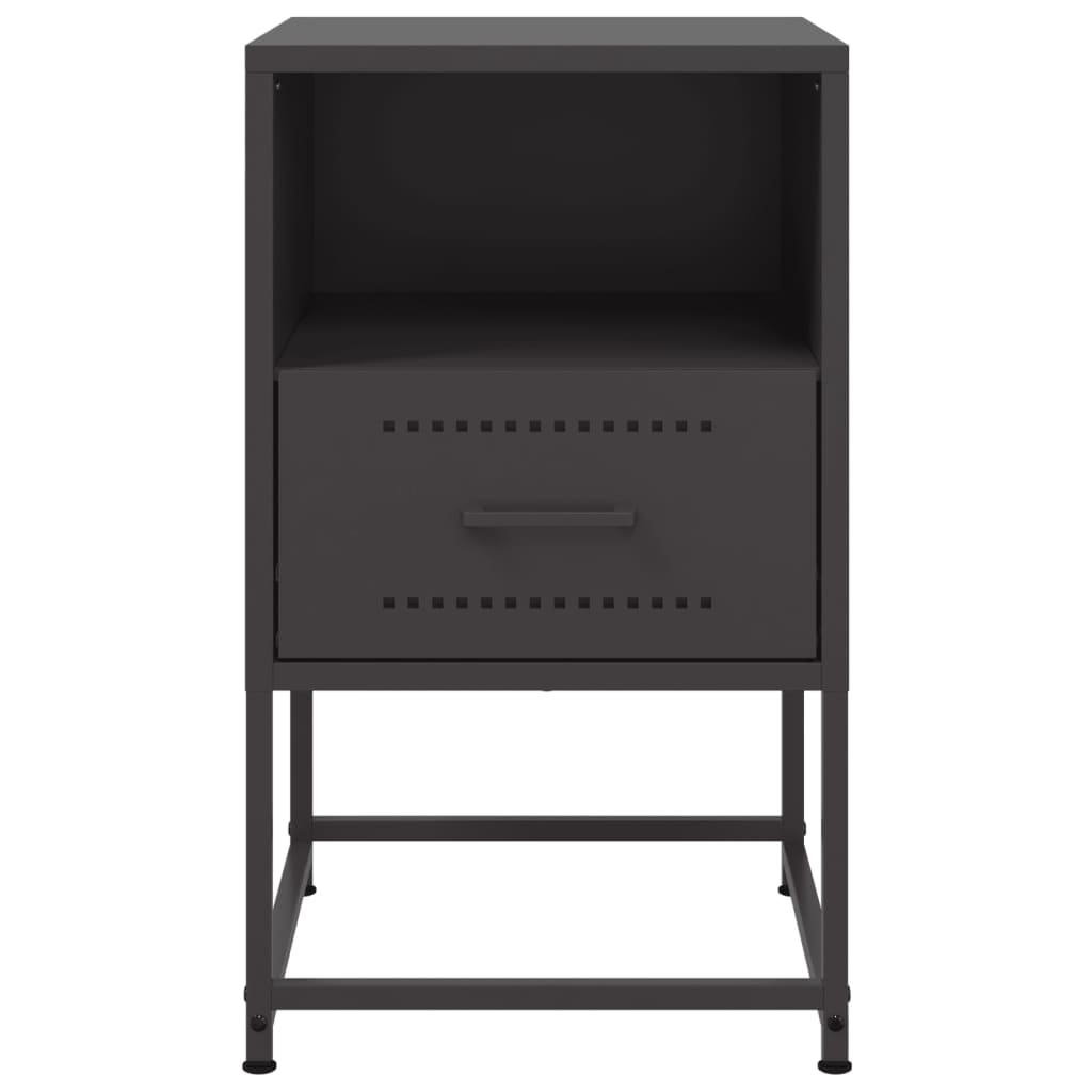 sengeborde 2 stk. 36x39x60,5 cm stål sort