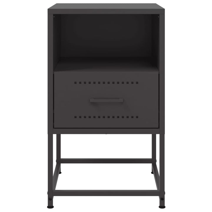 sengeborde 2 stk. 36x39x60,5 cm stål sort