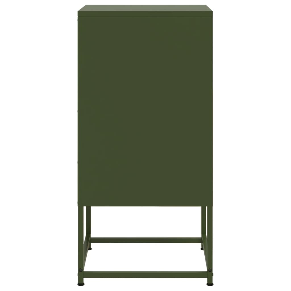 sengeborde 2 stk. 36x39x78 cm stål olivengrøn
