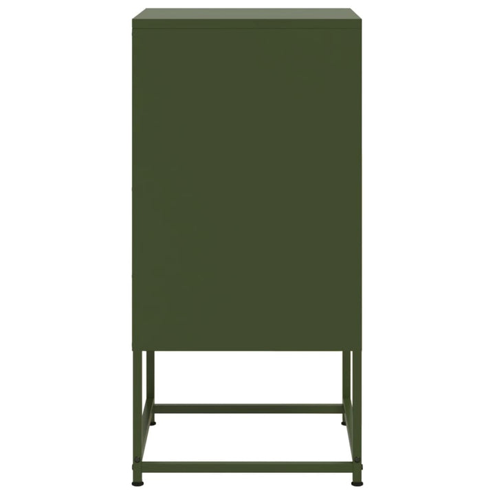 sengeborde 2 stk. 36x39x78 cm stål olivengrøn
