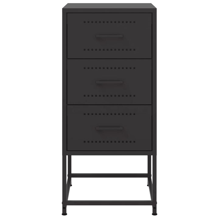 sengebord 36x39x78 cm stål sort