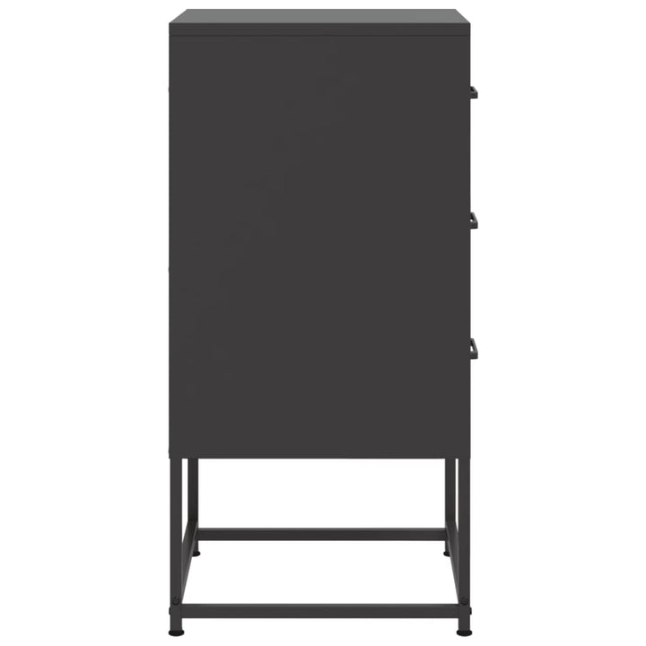 sengebord 36x39x78 cm stål sort