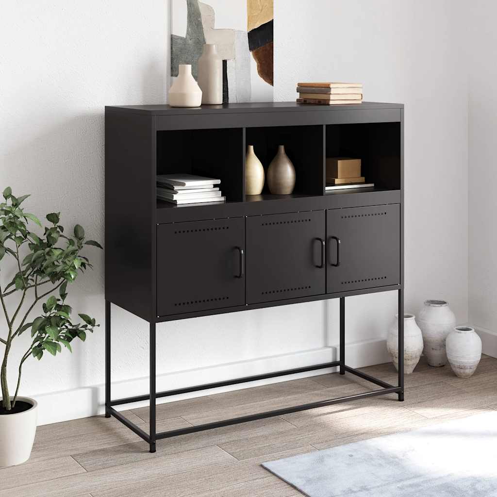 skab 100,5x39x107 cm stål sort