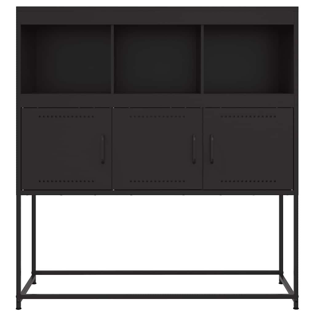 skab 100,5x39x107 cm stål sort