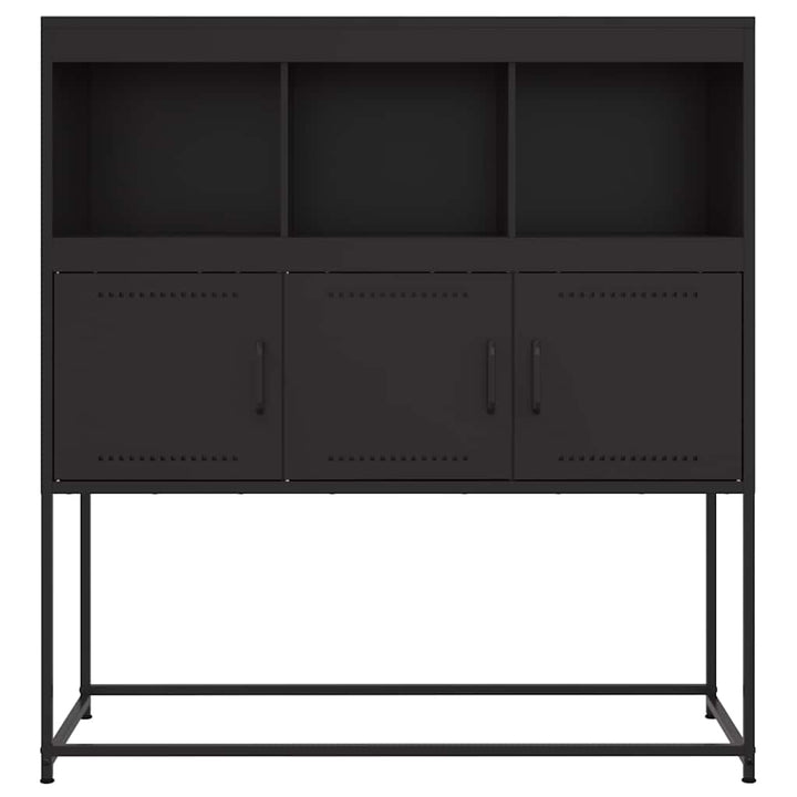 skab 100,5x39x107 cm stål sort