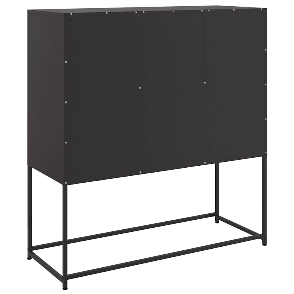skab 100,5x39x107 cm stål sort