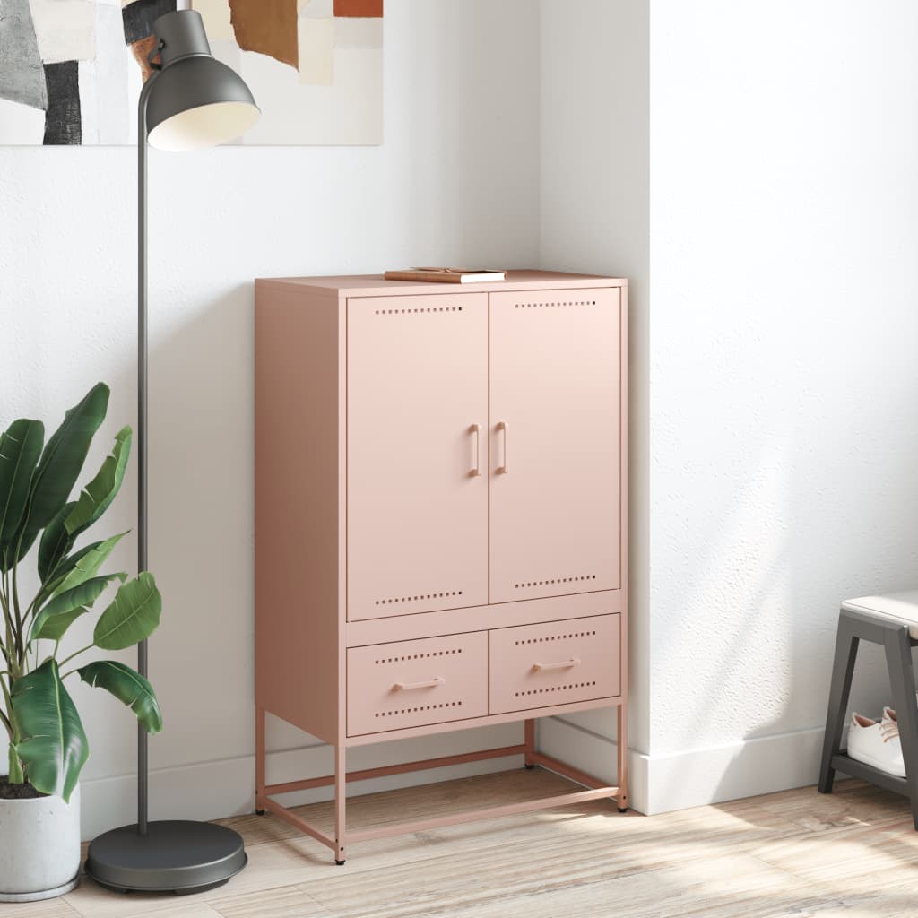 skab 68x39x111,5 cm stål lyserød